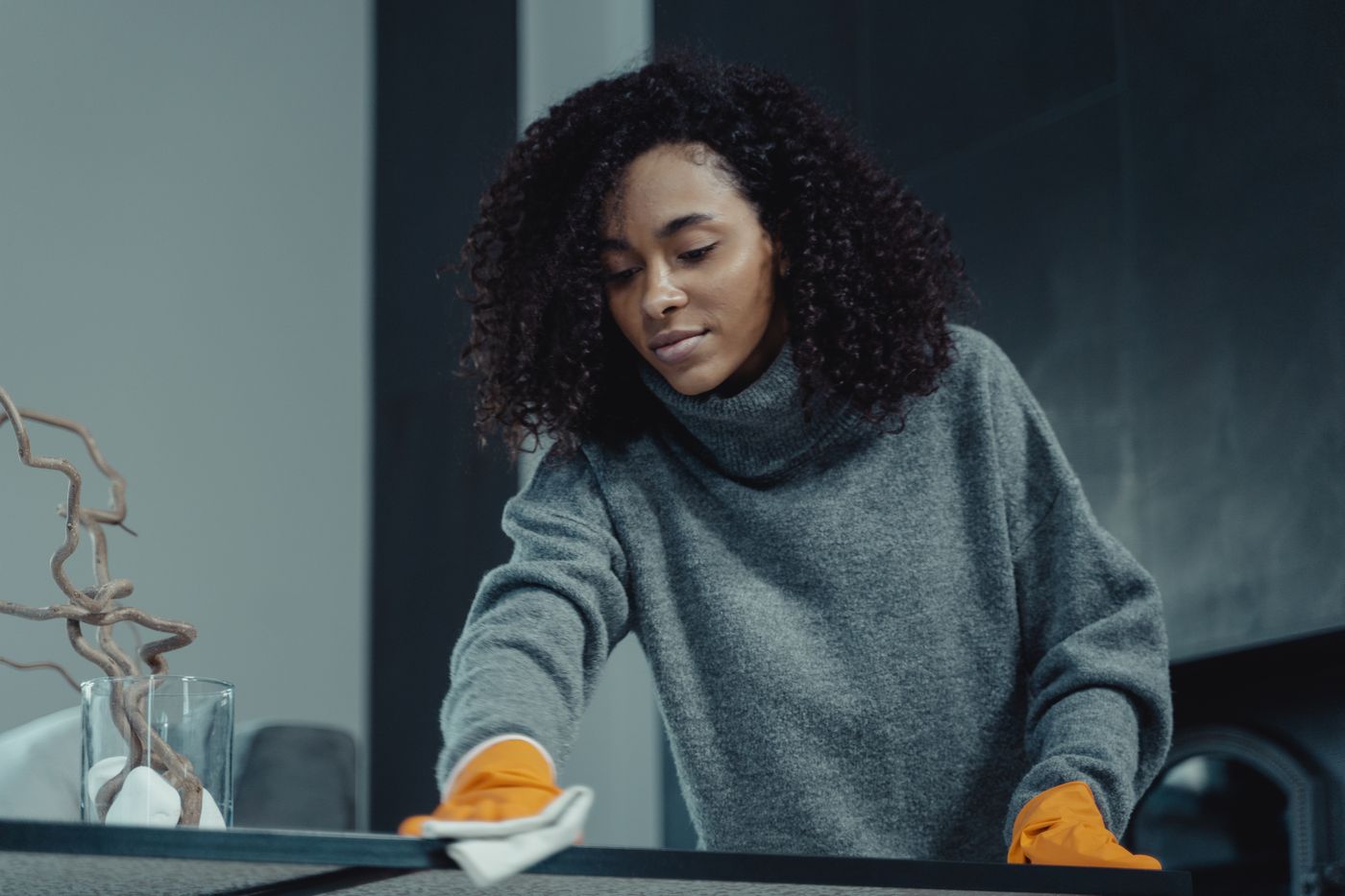 A sanitation professional servicing a facility to a commercial standard